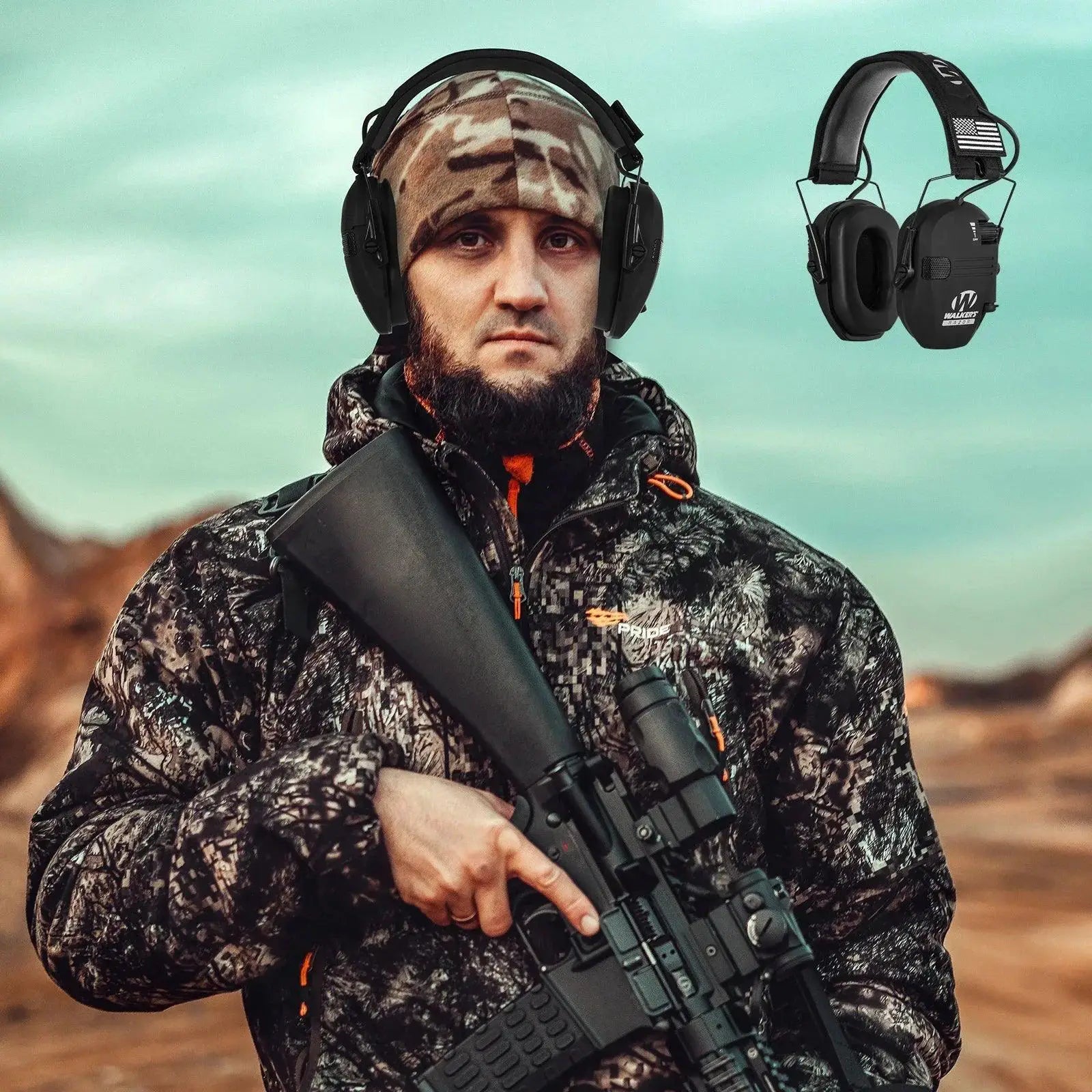 Walker Sport Electronic Hearing Protection Earmuffs