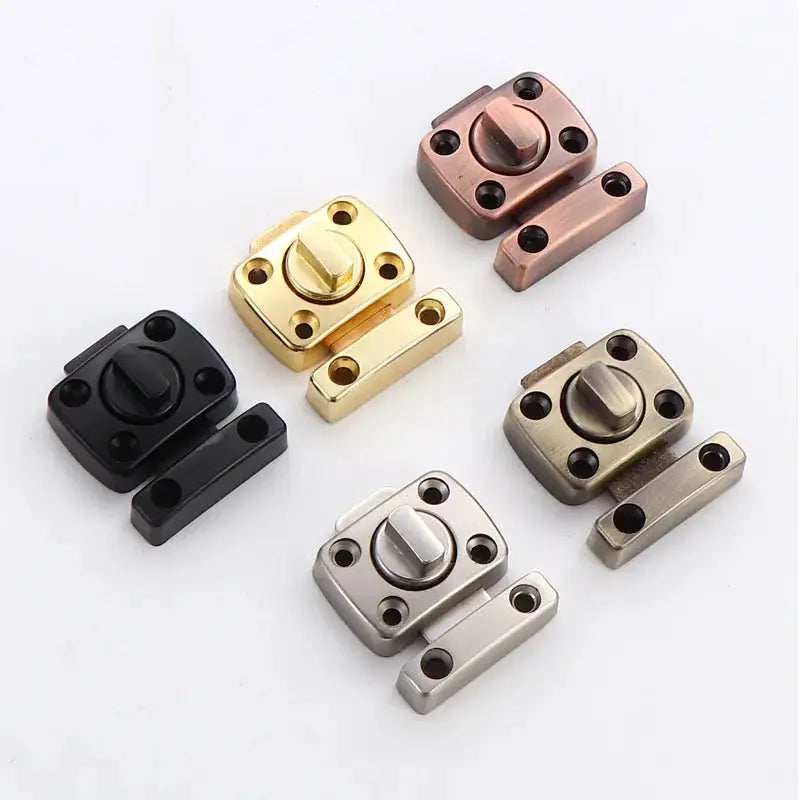 Rotating Bolt Safety Door Latch, Twist‑Rotating Barrel Slide Lock, Privacy Latch for Bathroom Toilet, 1‑Pack