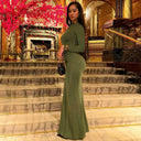 Event-Ready Draped Maxi Dress for Women