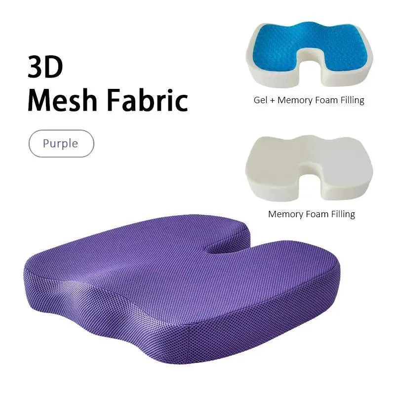 U Shaped Gel Memory Foam Coccyx Cushion For Healthy Sitting