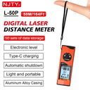 NJTY Laser Rangefinder Tape Measure 30m 50m Profesional Measuring Instrument Laser Distance Meter Trena Laser Metro Range Finder
