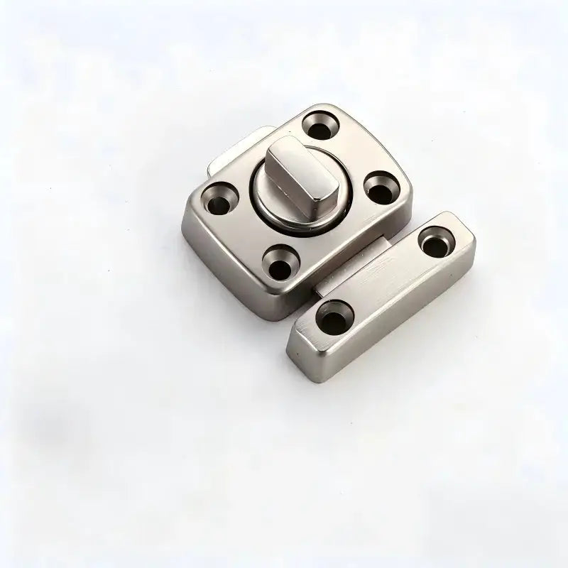 Rotating Bolt Safety Door Latch, Twist‑Rotating Barrel Slide Lock, Privacy Latch for Bathroom Toilet, 1‑Pack