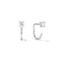 Moissanite Earrings in Sterling Silver