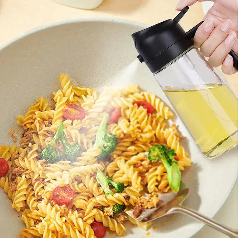 2in1 500ml Plastic Spray Oil Sprayer Bottle Kitchen Tool - OurLum.com