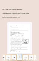 Printer: Zero Ink Cloud Job WiFi Convenient Micro A4 Mini