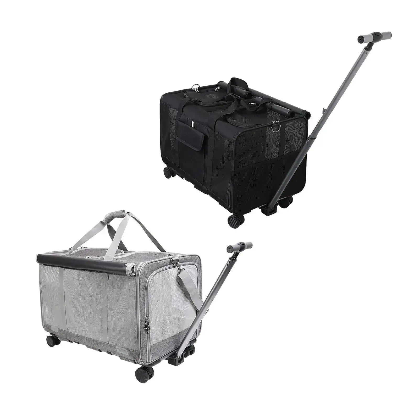 Rolling Pet Travel Carrier For Kittens And Puppies Durable