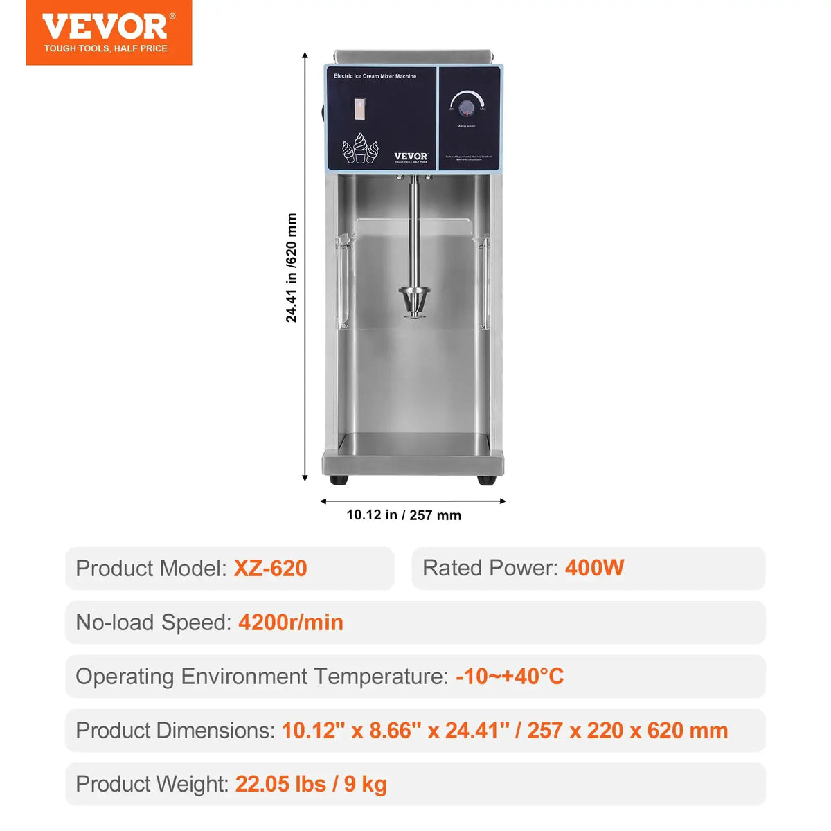 SucceBuy Ice Cream Blender High-Speed Ice Cream Maker Mixer Stir — product view 7