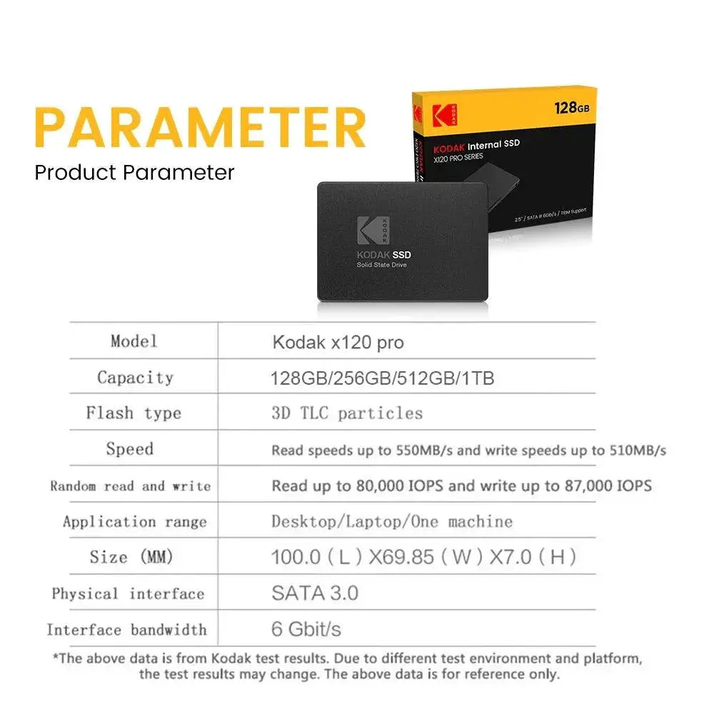 Kodak X120 SATA SSD With Blazing Read Speeds 550 MBps