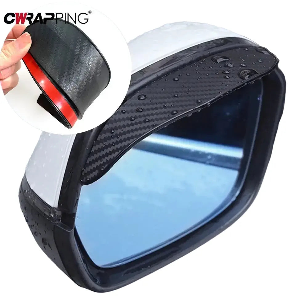 Carbon Fiber Rearview Mirror Shield — product view 1