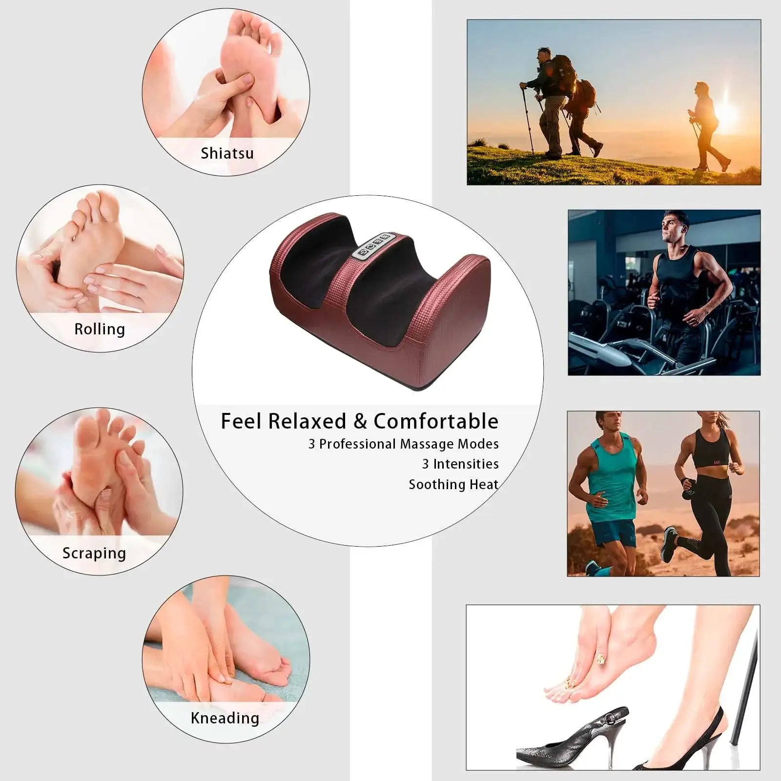 Foot massage machine Foot kneading foot leg massager electric heating home leg machine Christmas gifts, Valentine's Day gifts, M