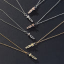 Chic Black Hug Pendant Necklace for Couples Elegant Love Symbol