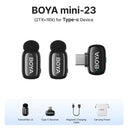 BOYA Mini Wireless Lavalier Microphone for iPhone 15 16 Android Type C On The Go