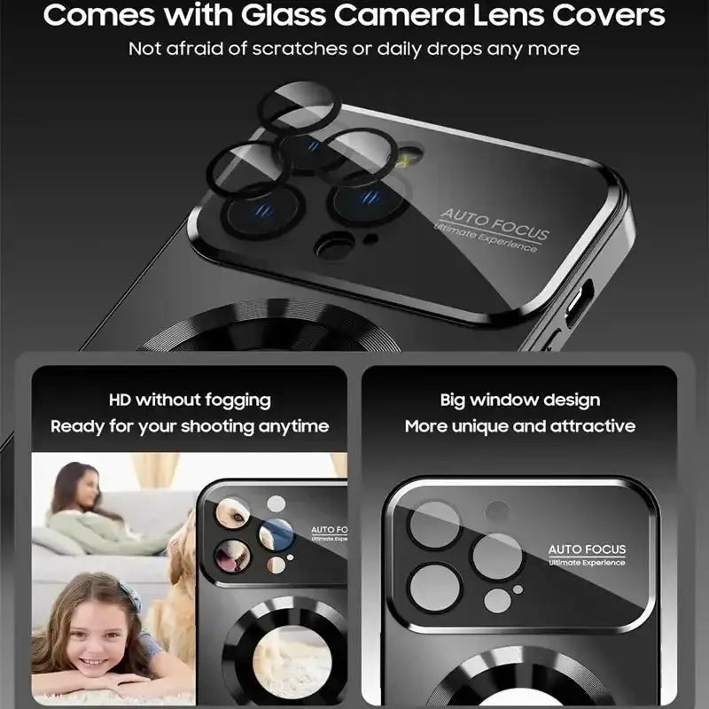 New Titanium Metallic Matte Case For iPhone 17 Air 16 15 14 13 12 11 18 Pro Max Plus For Magsafe Lens Camera Protection Cover