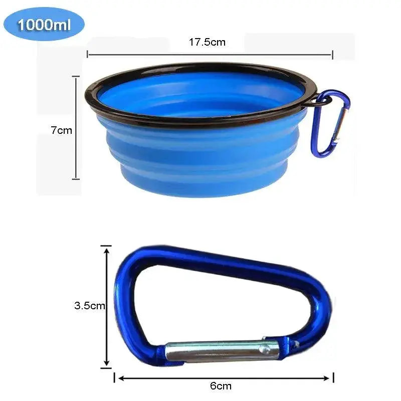 Portable Silicone Dog Bowl Collapsible Travel Feeder