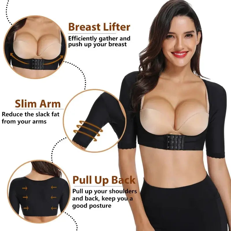 Post Surgery Upper Arm Shaper Compression Sleeves For Women