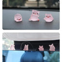 Luminous Mini Resin Pig Car Dashboard Toy Chick Decor Gift