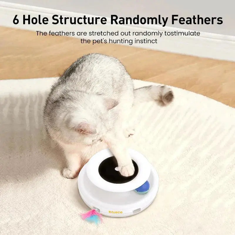 ROJECO Smart Interactive Cat Dog Toy Set With Feather Balls