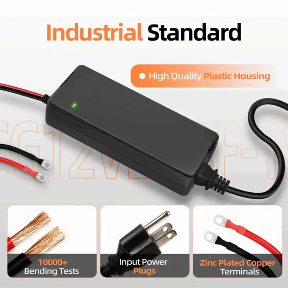 Humsienk 12V 20A 60A/ 24V 15A/ 48V 15A LiFePO4 Battery Charger Multiple Protection Functions For Golf Cart Boat RV Off-Grid
