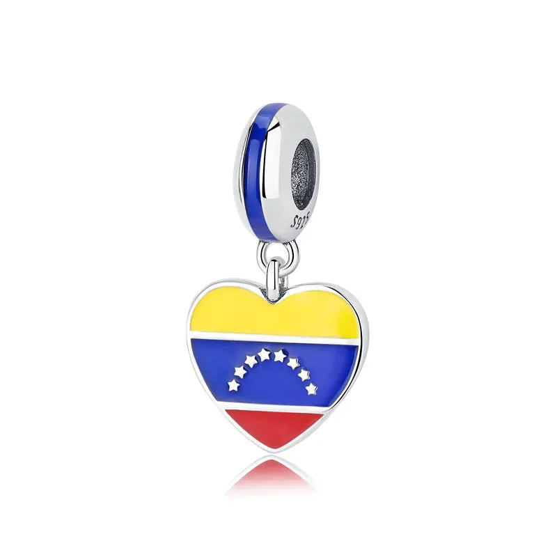 Sterling Silver Charm Flag Venezuela