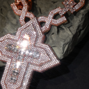 Iced Out Layered Cross Pendant