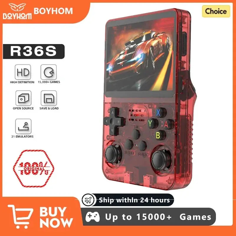 Boyhom New R36S Retro Portable Video Game Console Kids Gift