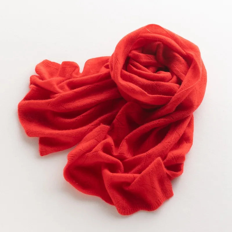 Cutout Knit Winter Scarf