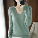 V Neck Knit Sweater