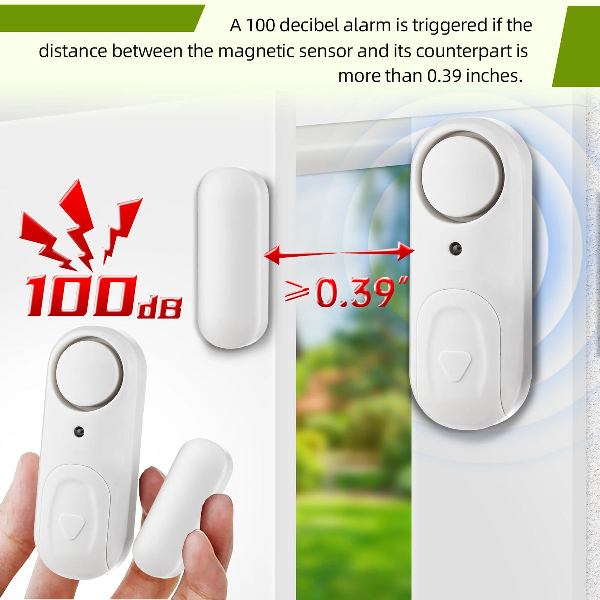 Magnetic Door Window Alarm Anti-theft Security Sensor Detector — product view 3