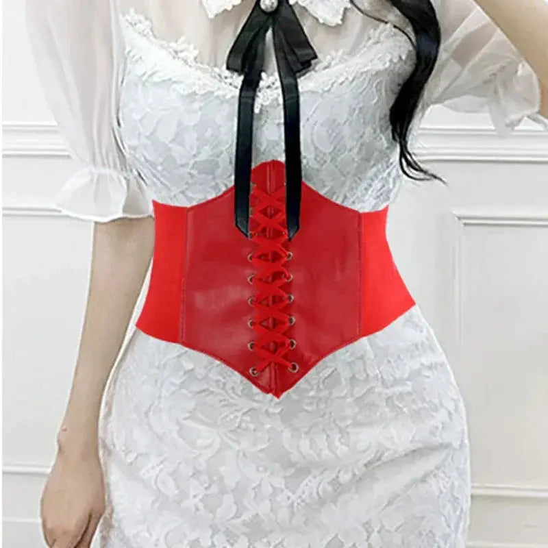 Womens High Waist Leather Corset Belt Slimming Shapewear