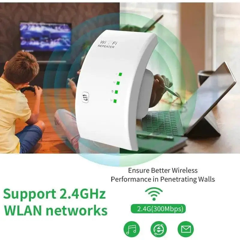PIXLINK 300Mbps WiFi Extender Lightning Fast Internet Boost