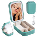 Rechargeable LED Makeup Mirror Portable Travel Case Light