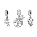 Sterling Silver Charm Family Tree