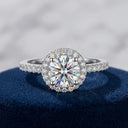 Round Gold Plated Moissanite Ring