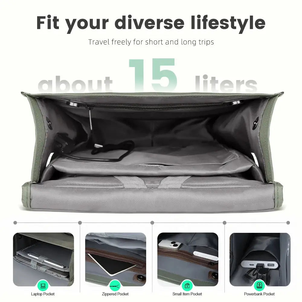 Heroic Knight Trendy Men’s Backpack Anti-theft Business Laptop Backpack 15.6 Inch Waterproof USB Short Trip Work School Mochilas