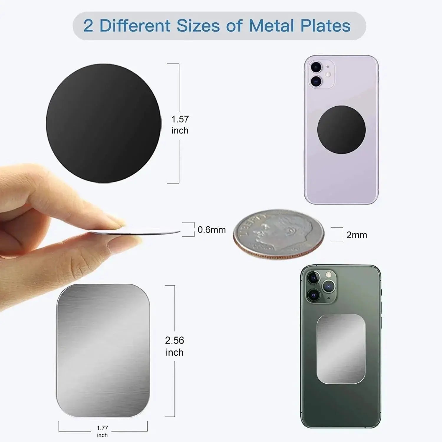 Thin Metal Plate Disk For Strong Magnetic Hold On Devices
