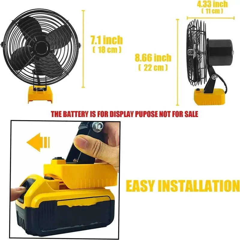 DeWalt Cordless Jobsite Fan for Outdoor Work and Camping