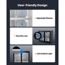 SucceBuy Cu. Ft Back Cooler with LED Lighting Adjustable