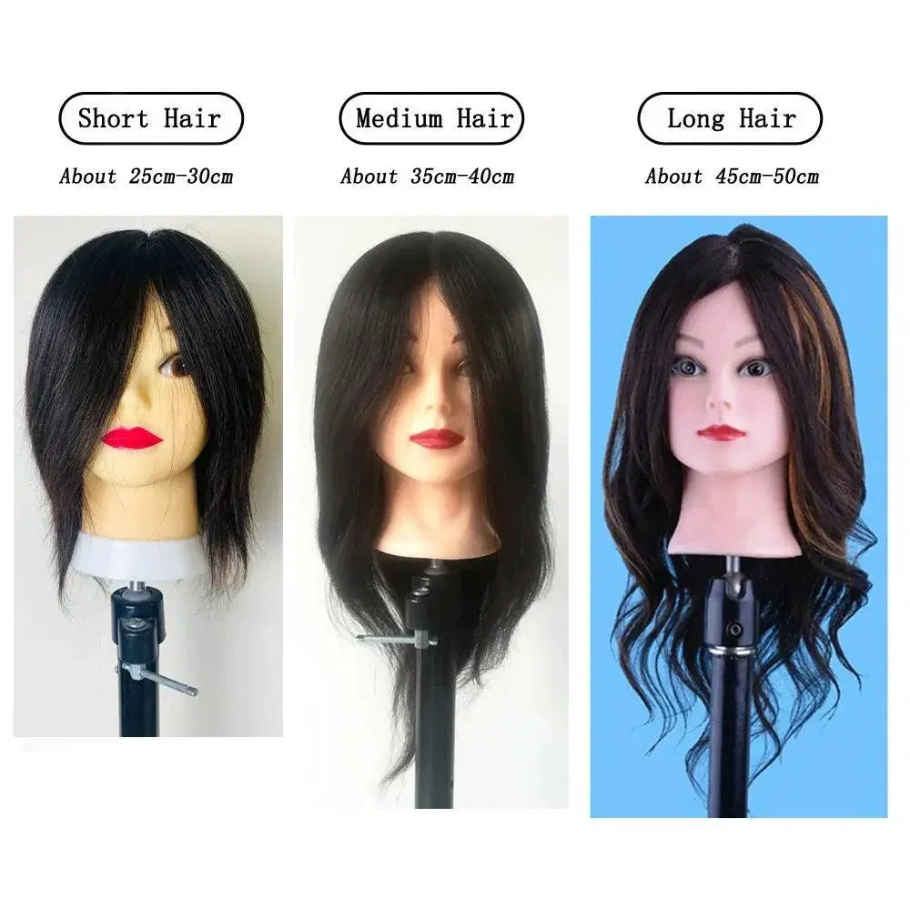 Professional Human Hair Mannequin Head For Styling Practice