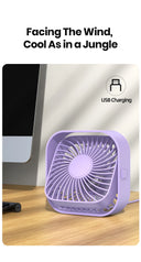 TOPK USB Portable Mini Fan 3 Speed 360°Rotatable Desk Fan
