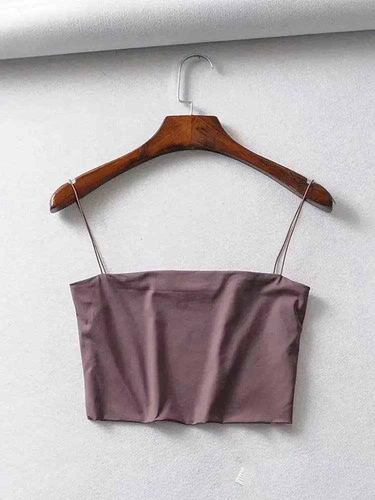 Sultry Summer Vibes Womens Elastic Crop Top Beach Ready Now