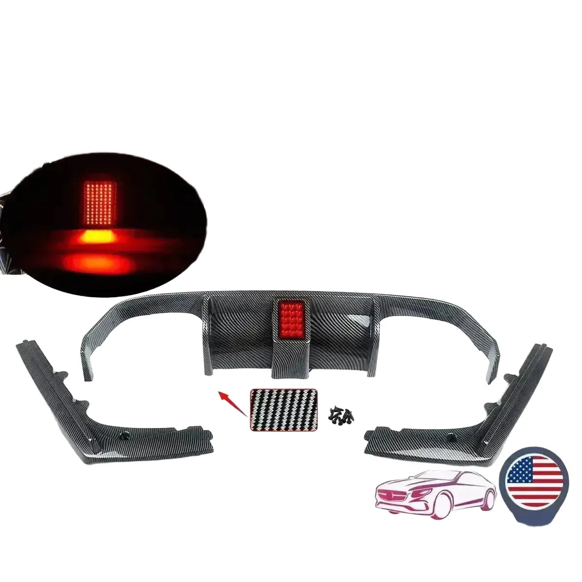 LED Rear Diffuser Lip for BMW — product view 1