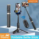 Bluetooth Selfie Stick Foldable Wireless Tripod for iPhone 15 14 Samsung S24 S23