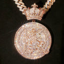 Hip Hop Cuban Chain King Bling Necklace Pendants For Rapper
