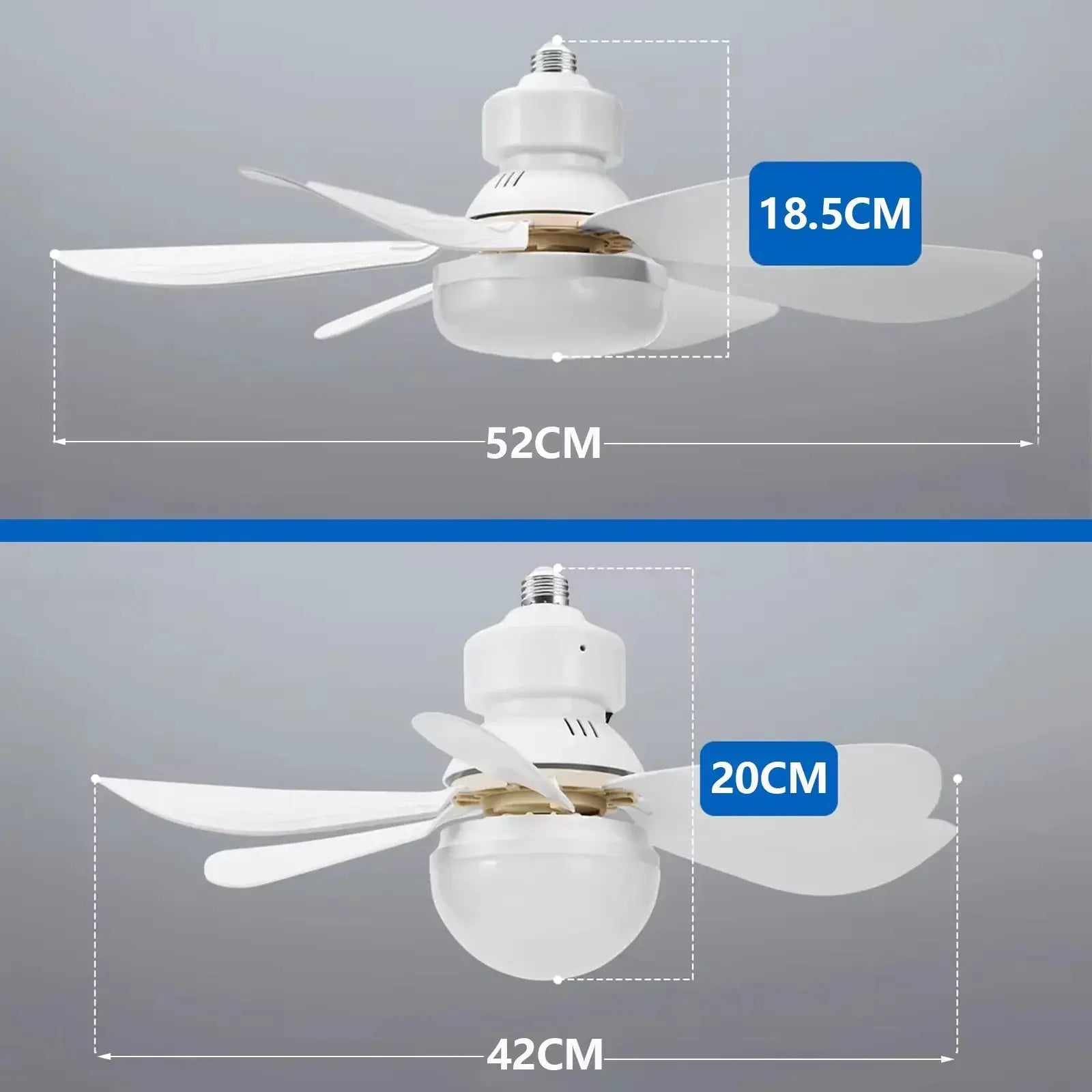 LED 30W Ceiling Fan Light E27 With Remote Control Dimming - OurLum.com