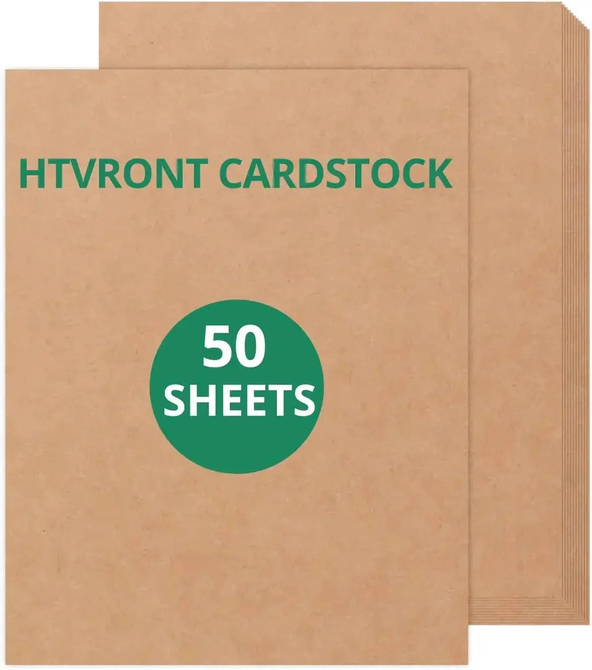 HTVRONT 50 Sheets Cardstock Paper Bundle 8x11 White Brown