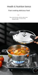 Pressure Cooker Induction Compatible Pot 18cm Stainless Steel