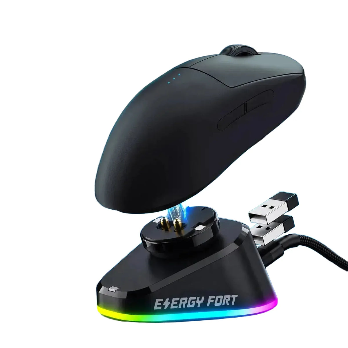 Dual USB Gaming Mouse Charging Dock RGB — product view 1