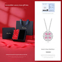 Four-Leaf Clover Foldable Sterling Silver Clavicle Chain