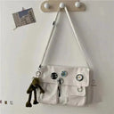 Spacious Canvas Messenger Bag For Women
