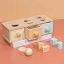 Montessori Macaroon Color Spinning Drum Matching Coin Box